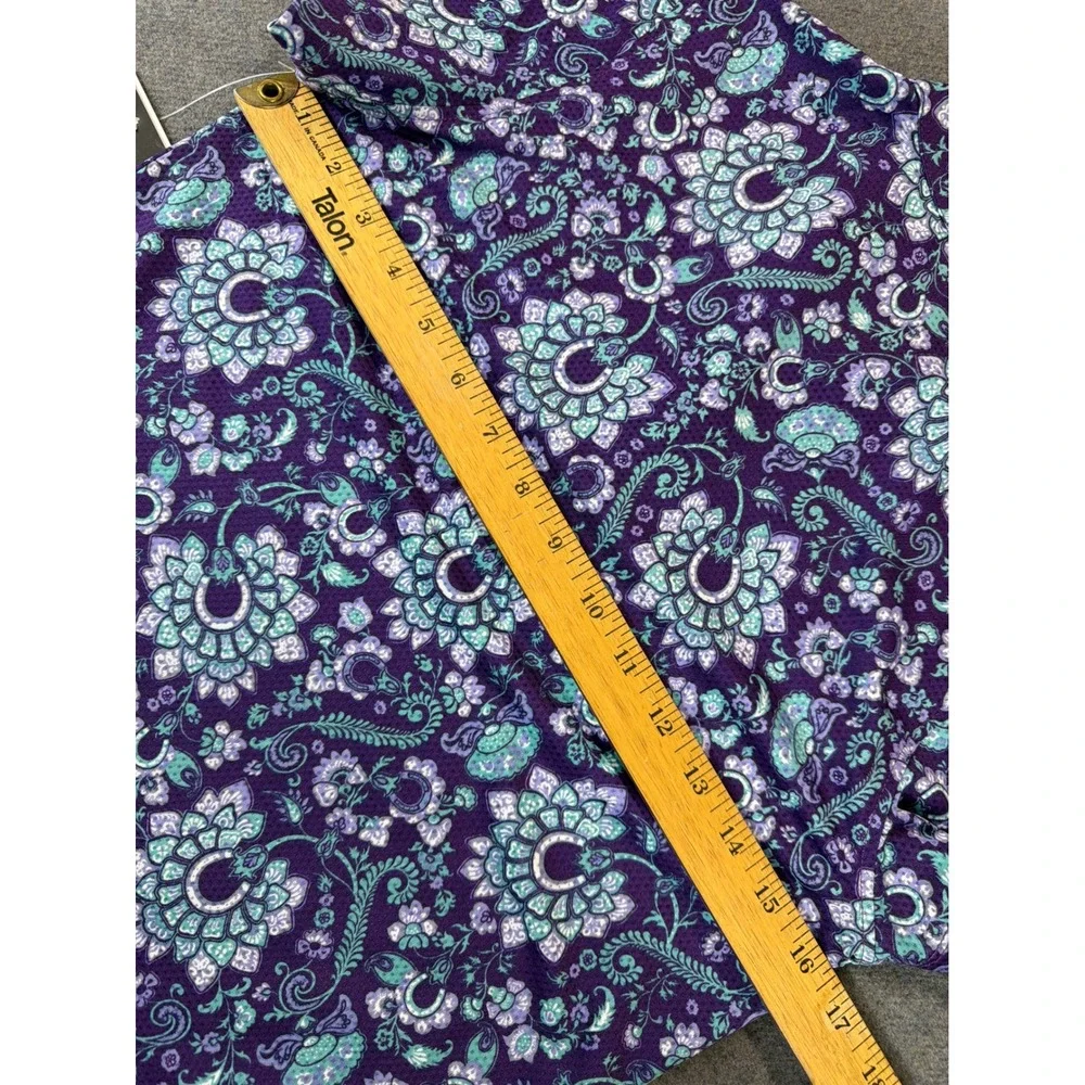 Kerrits‎ Kids Short Sleeve Shirt L Iris Lucky Paisley Ice Fil Equestrian NWT